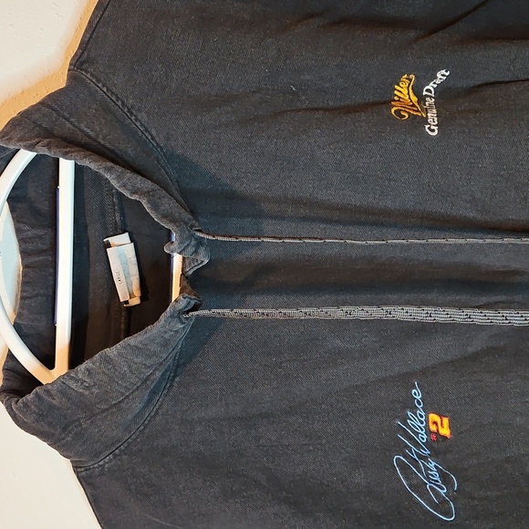 Nascar Racing Rusty Wallace #2 Miller Draft 90s Cottontops Denim Sweatshirt sz.L - Picture 5 of 10